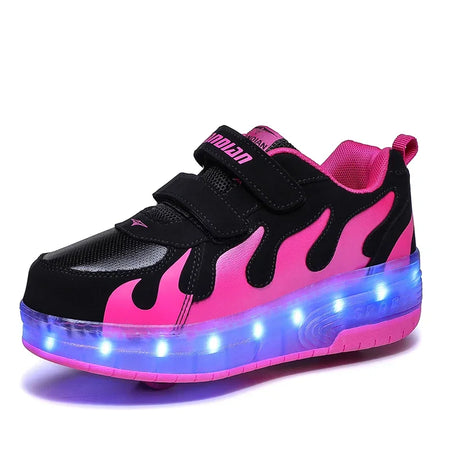 Hirostar LED Roller Skate Shoes &ndash; Colorful Deformation Fun