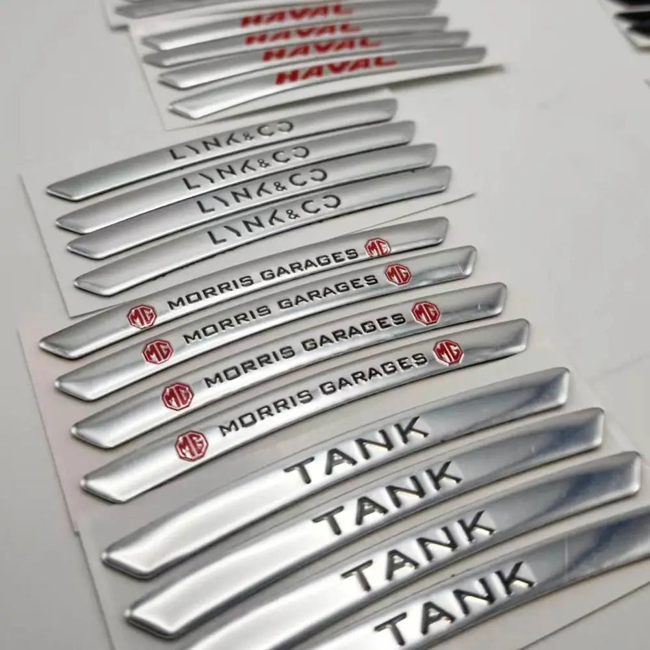 3D Aluminum Wheel Hub Emblems for Chery Tank Geely MG Lynk Co Haval by InterCyprus Trading Ltd