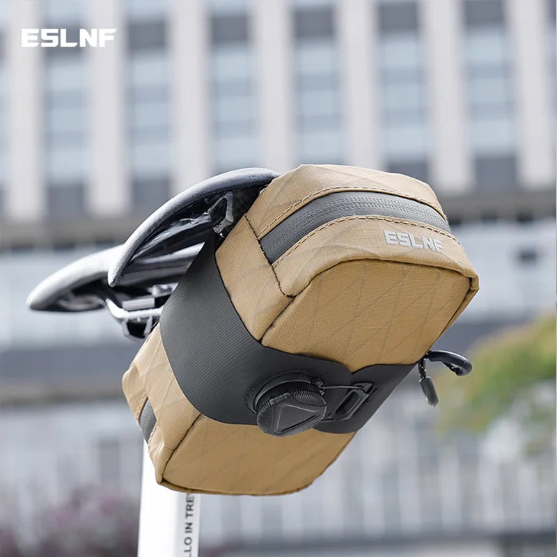 Αδιάβροχη Τσάντα Σέλας Ποδηλάτου Βουνού με Αυτοκλειδωτικό Κουμπί, Νάιλον Τσάντα Ουράς