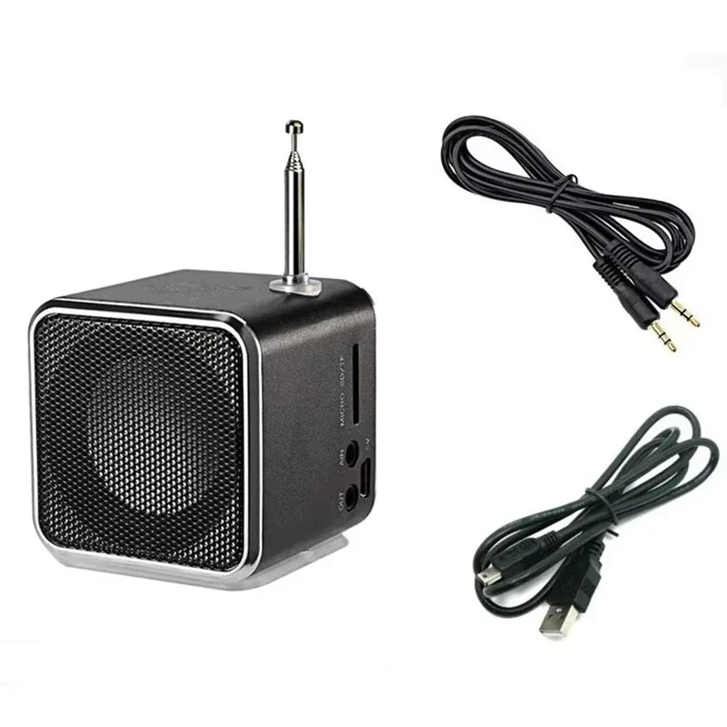 TD-V26 &ndash; Rechargeable Portable FM Radio With Bluetooth black