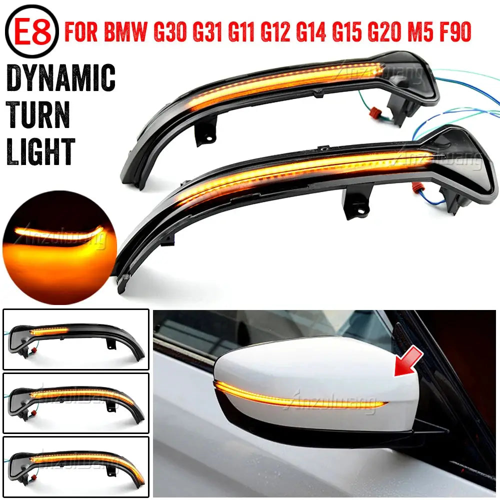 LED Dynamic Sequential Side Mirror Lights For BMW G30 G31 G38 3 5 6 Series by InterCyprus Trading Ltd