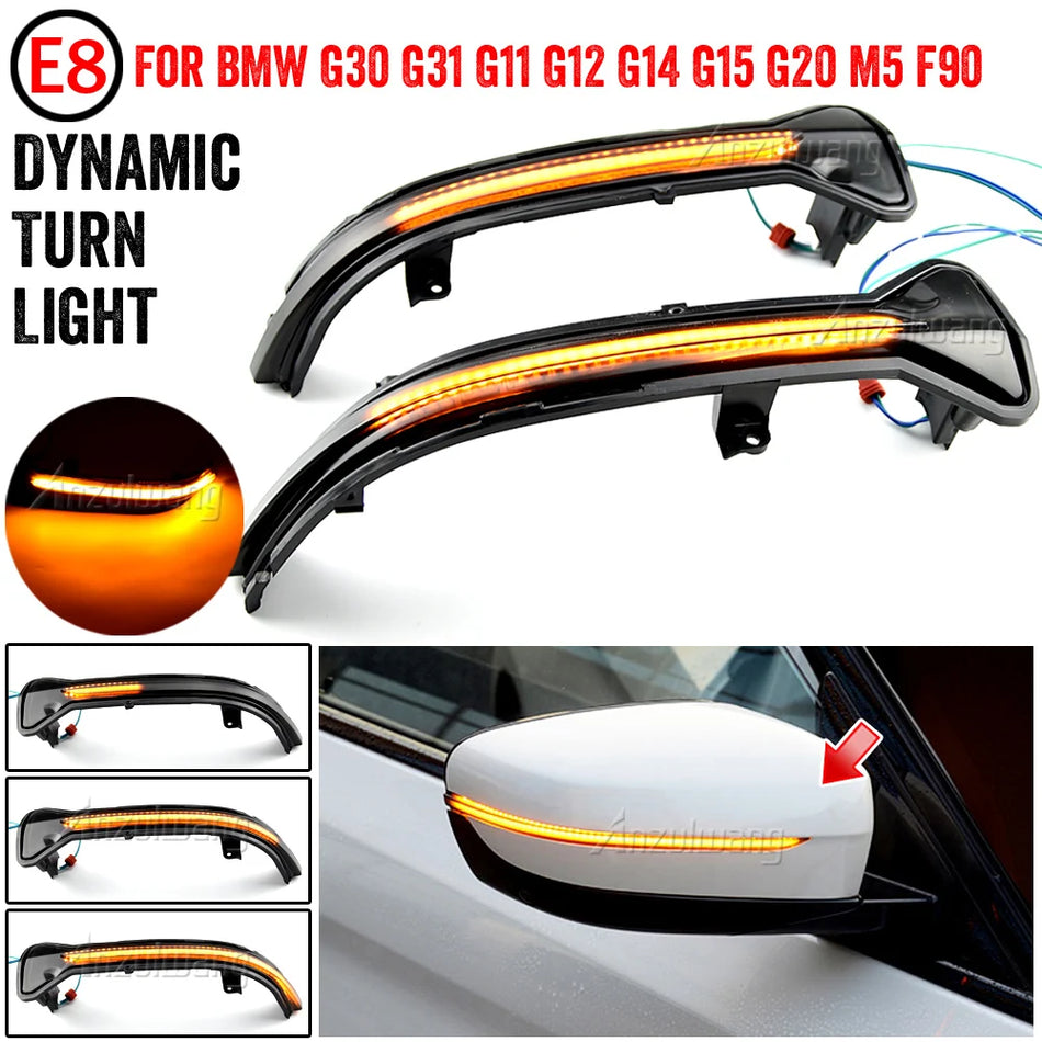 LED Динамични Последователни Светлини за Огледала за BMW G30 G31 G38 3 5 6 Серия