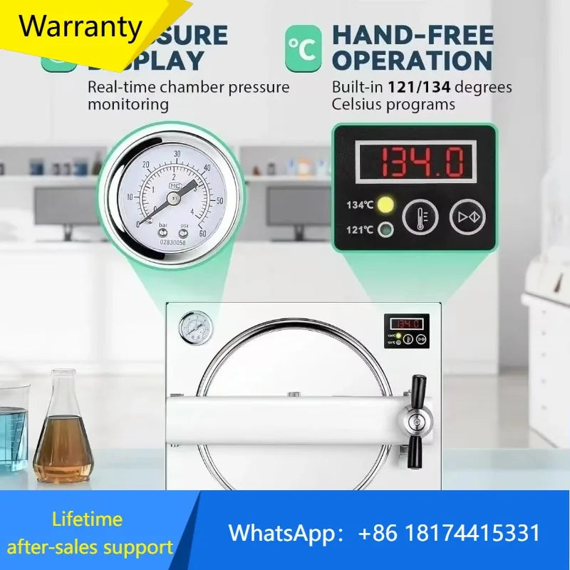 Sterilizzatore Autoclave Verticale da 18L per Uso in Laboratorio Dentistico