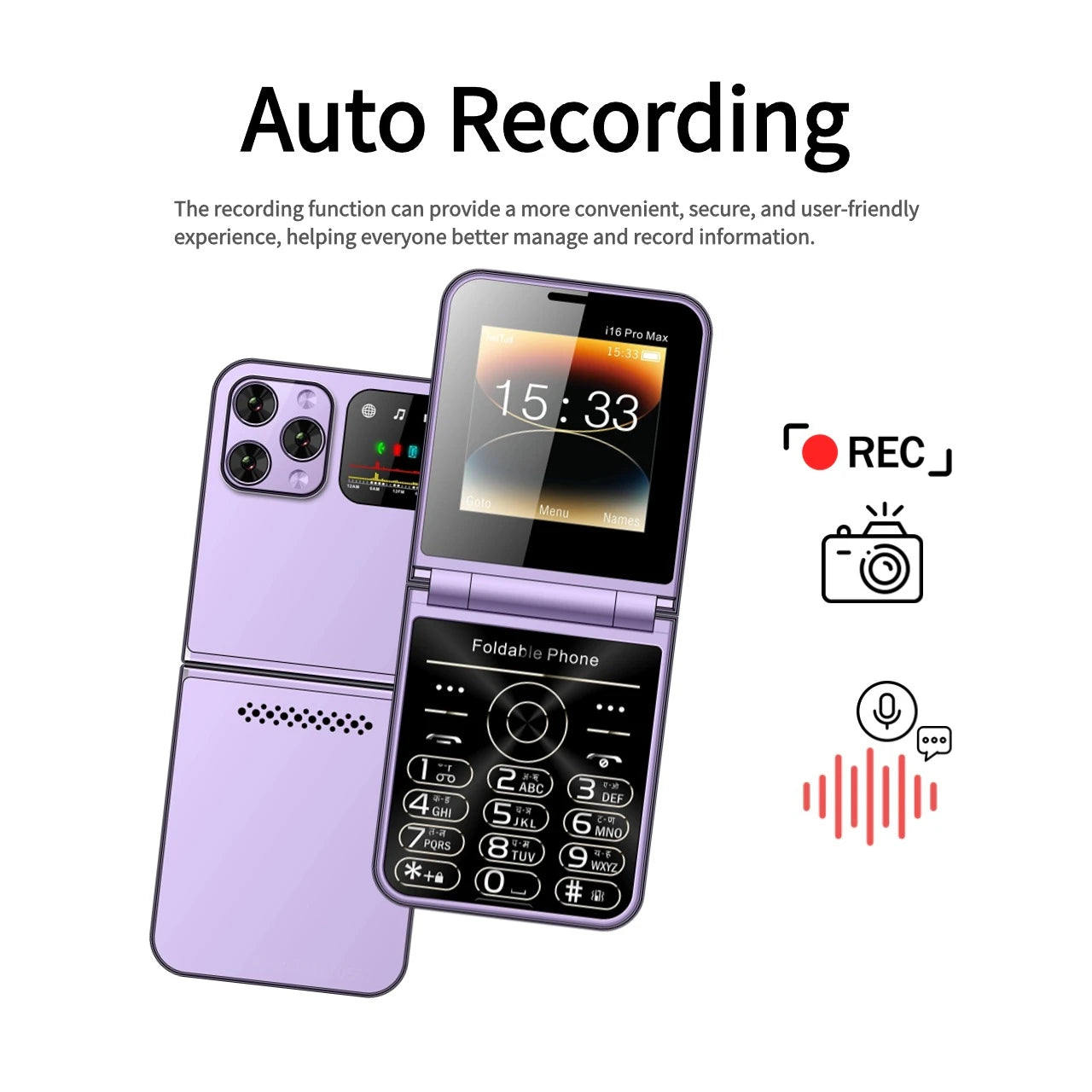 Nice Girl Flip Push Button Phone Four SIM &ndash; Low Radiation