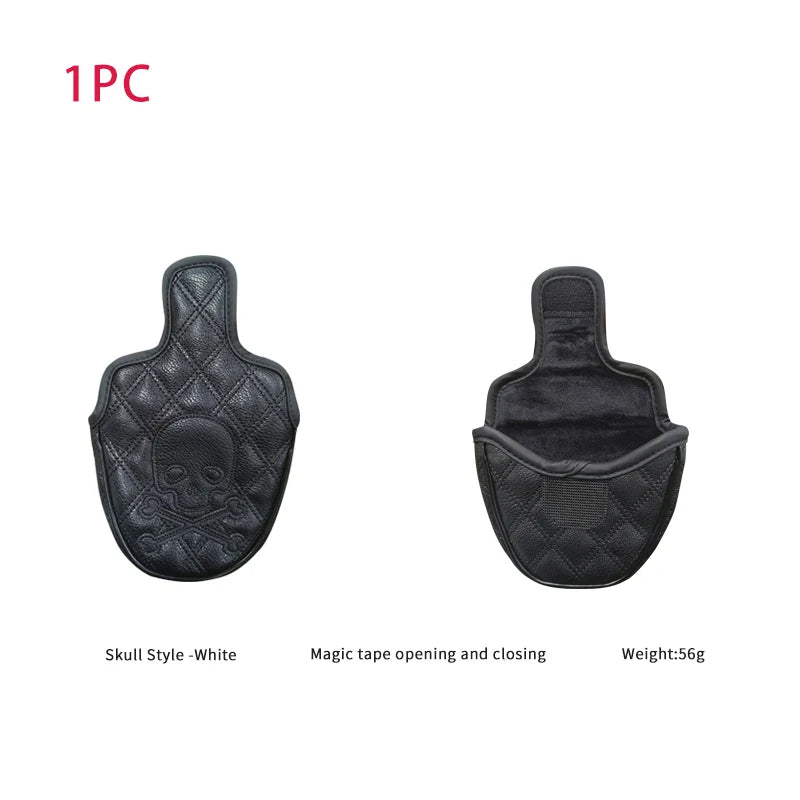 Efunist Golf Headcover Set &ndash; Waterproof PU Leather Durability Black Mallet Putter