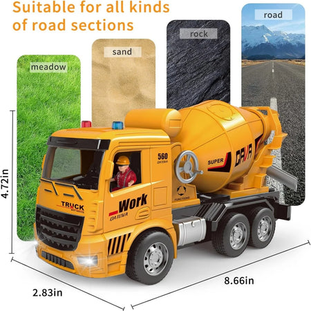 6CH 2.4G RC Dump Truck Cement Mixer Toy &ndash; Realistic Mixer