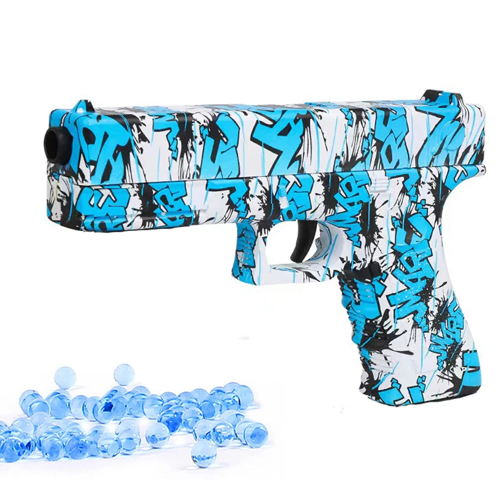 Laser-Equipped G17 Gel Ball Soft Bullet Toy Gun for Outdoor Sports - Ideal Children's Gift Blue / CHINA