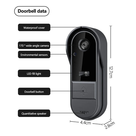 Luxuglow Wireless Intercom Doorbell - Night Vision HD
