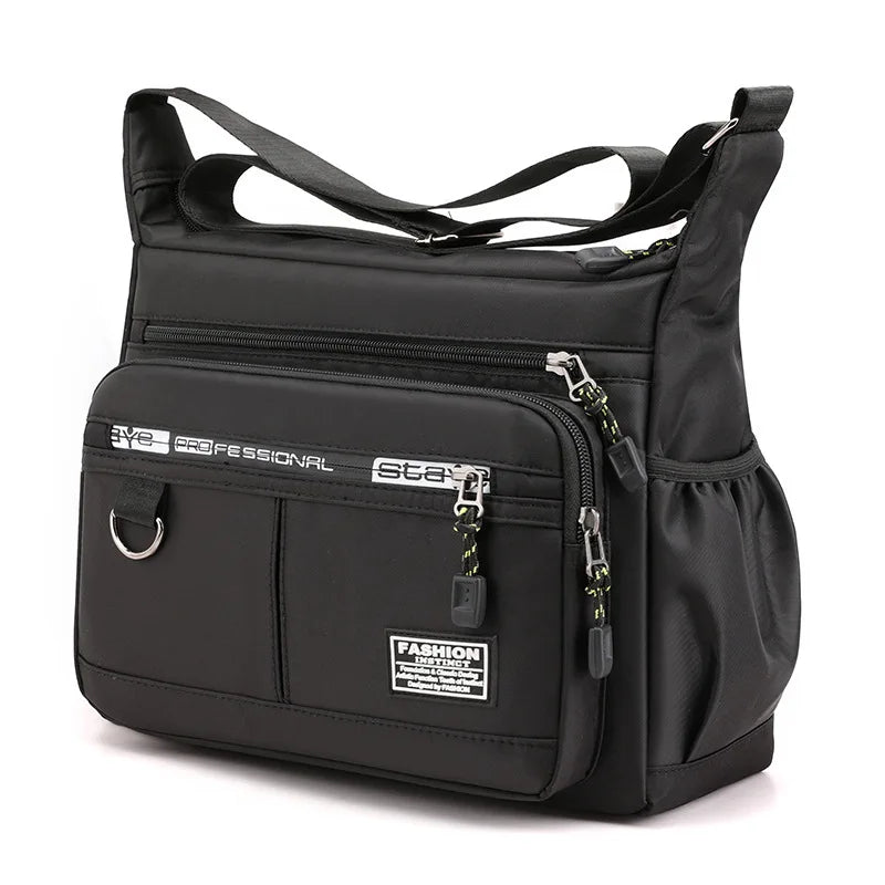 Men's Oxford Crossbody Bag Black