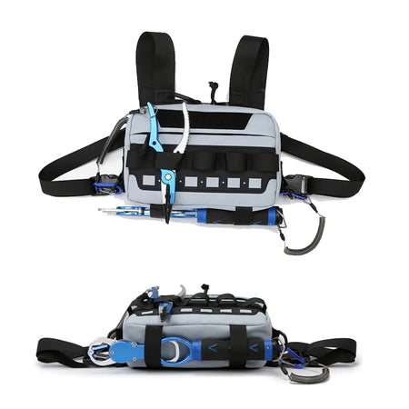 Fishing Tactical Chest Rig Bag - Durable MOLLE Front Vest