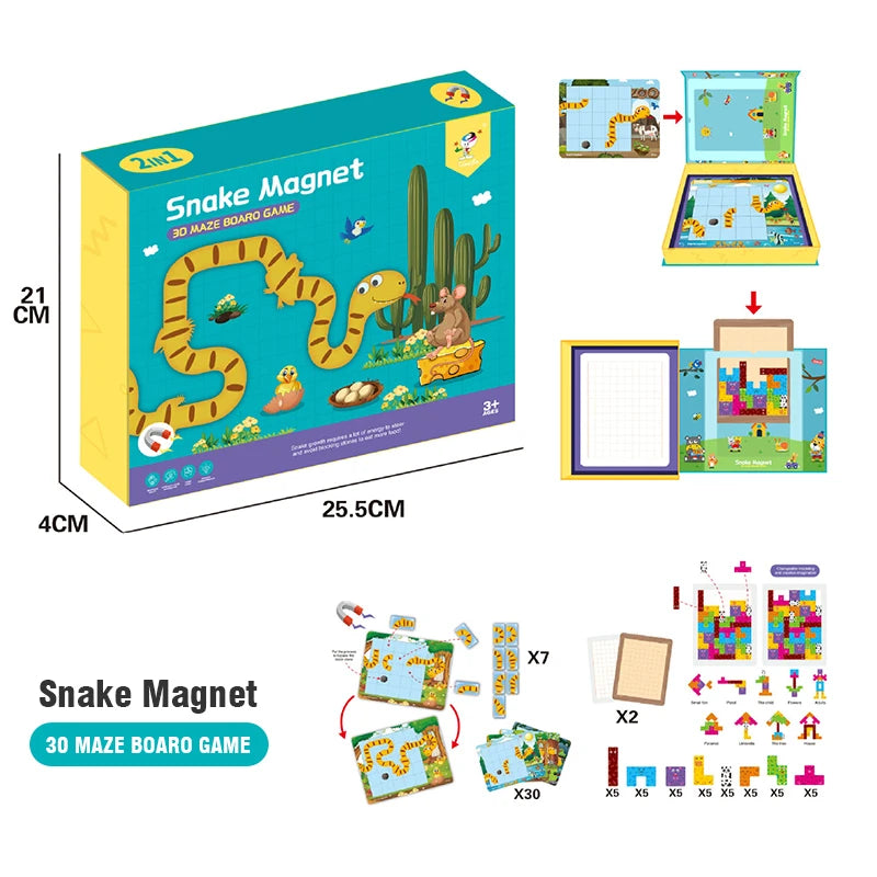 Magnetic Busy Book Matching Puzzles &ndash; Montessori Learning snake