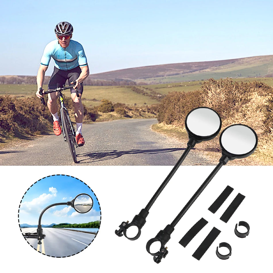 Motociklo Galinio Vaizdo Veidrodėlis su Lankstia Lazda Universalus Išgaubtas Platus Kampas