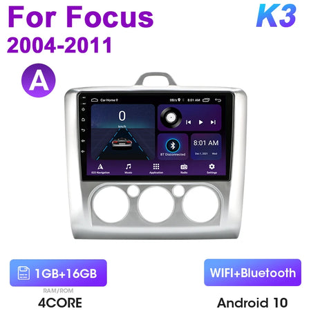2 Din Android 12 Car Radio For Ford Focus 2 3 Mk2 Mk3 2004-2011 &ndash; Multimedia GPS With 4G Carplay K3-A