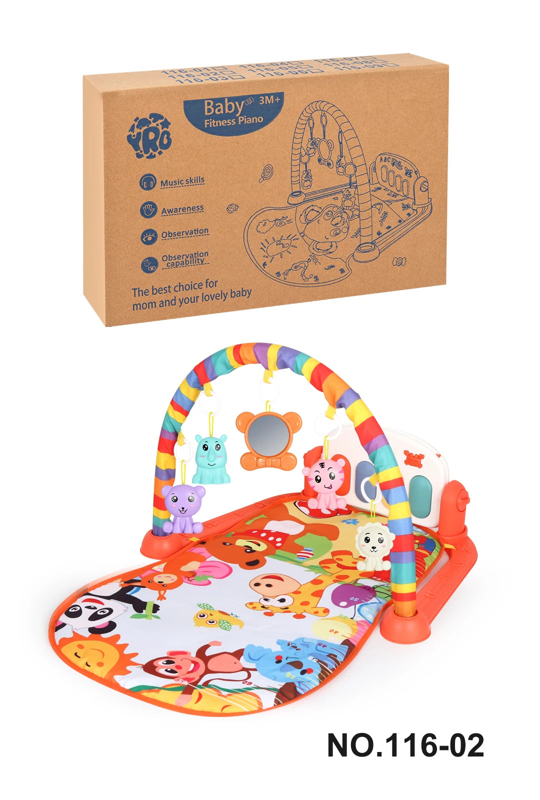 Multifunctional Fitness Frame Baby Activity Gym &ndash; Educational Crawling Play Mat 116-02