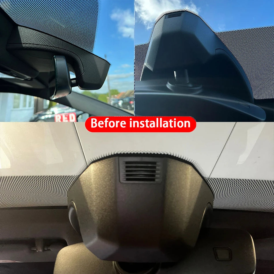 Audi Q4 Q5 E-Tron için Ön ve Arka 4K WiFi Tak ve Çalıştır İki Kanal Kaydedici Dash Cam