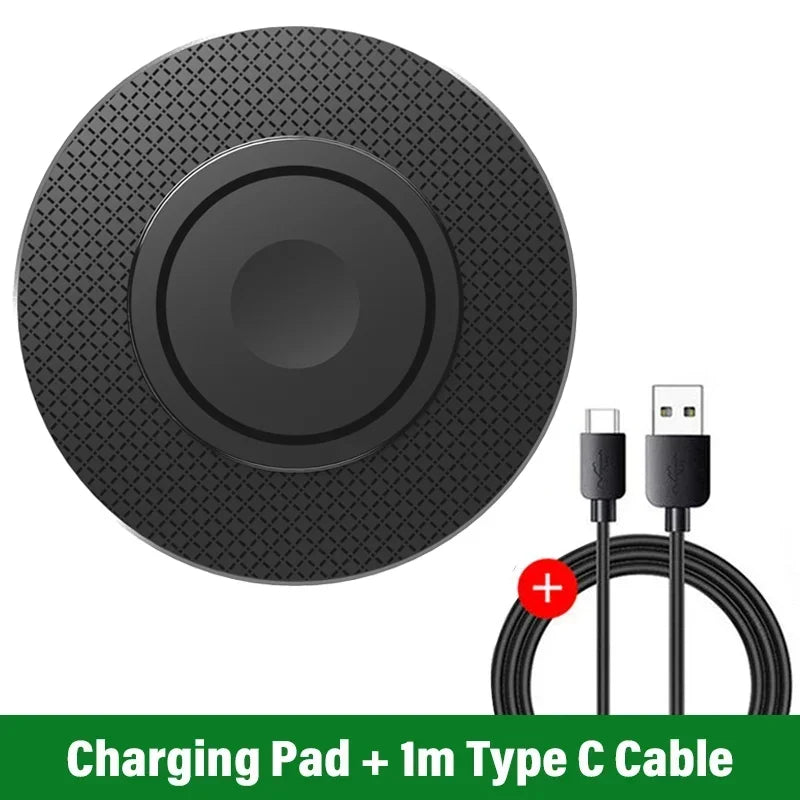 Wireless Charger Pad USB C &ndash; Fast 15W Qi Charging Station NO LED Light