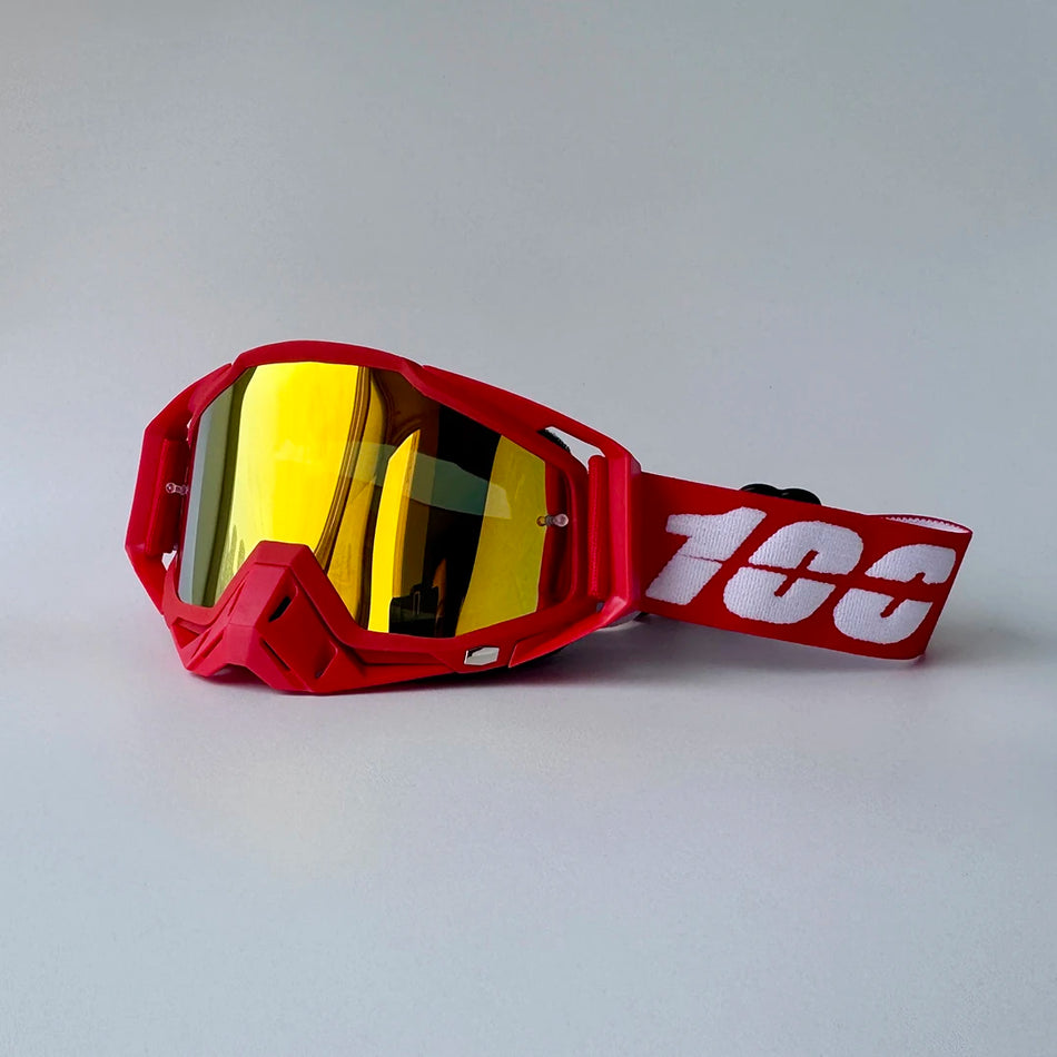 Motocross-lasit HD-linssillä, huurteenestolla ja tuulenpitävillä aurinkolaseilla