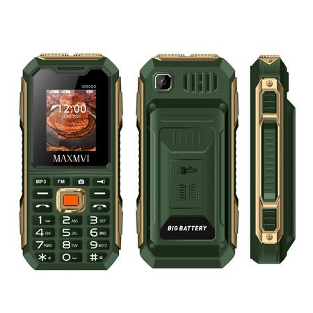 Rugged Mini Elderly Phone &ndash; Shockproof Big Battery Life Green / Full set