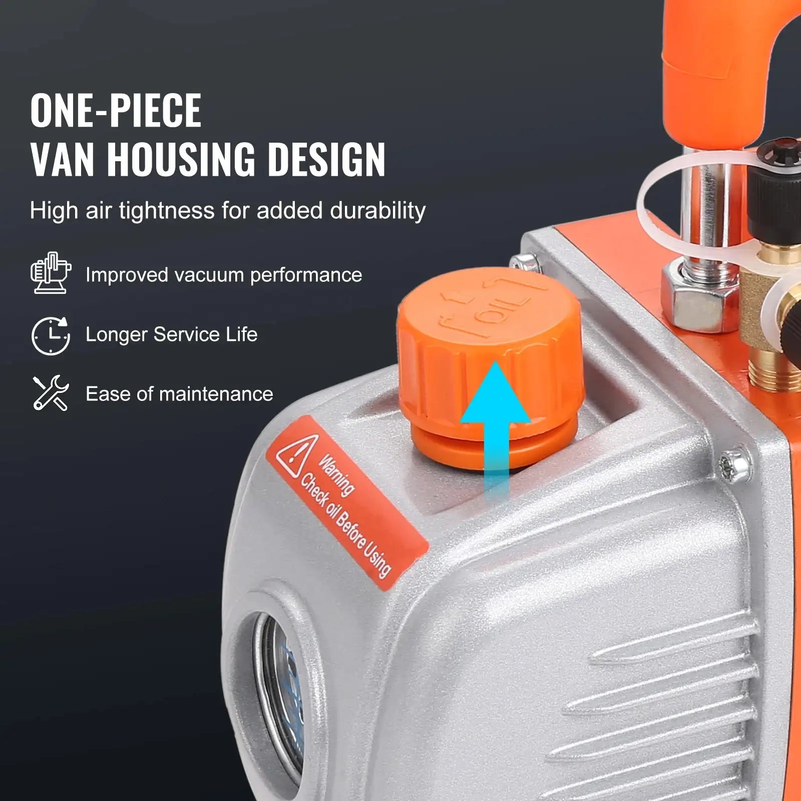 3.5CFM 4CFM Rotary Vane Vacuum Pump &ndash; AC Kit