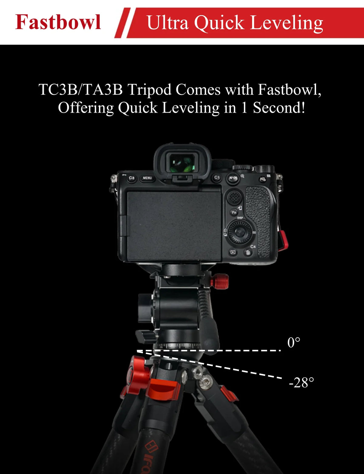 TA3B Gazelle &ndash; Lightweight Travel Tripod With Fluid Head