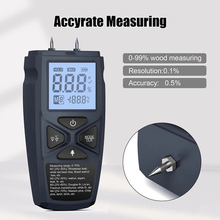 Wood Moisture Meter &ndash; High Precision Humidity Readout