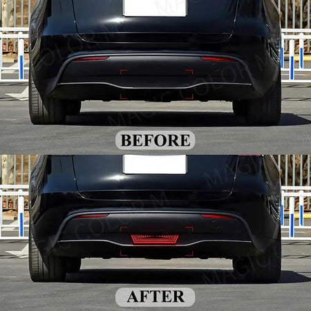 For Tesla Model Y 2019 2020 2021 2022 3-in-1 Functions Rear Running Light Brake Dynamic Yellow Turn Signal Lamp LED Pilot Light by InterCyprus Trading Ltd