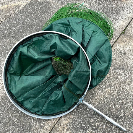 Folding Fishing Net - Durable Shrimp &amp; Crab Catcher with Stainless Steel &amp; Nylon