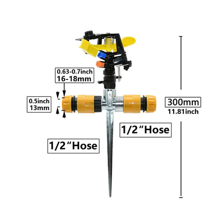 360 Degree Rotating Jet Sprinklers | Double Outlet Rocker Nozzles for Efficient Garden Irrigation I