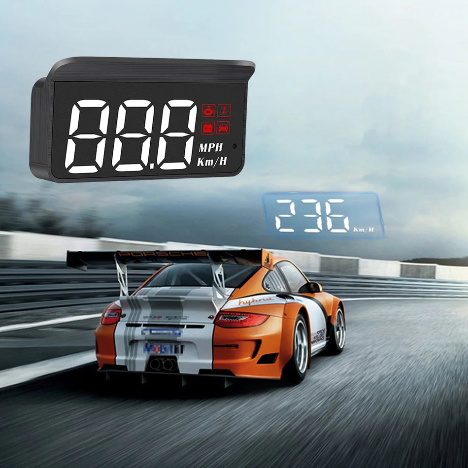 LEEPEE M3 OBD2 HUD Araç Baş Üstü Ekranı ile Hız, Sıcaklık, Voltaj