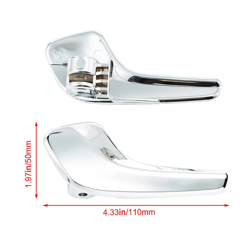 Interior Door Handle Set for Opel Corsa D 2006-2014 Front Doors Left and Right Plastic