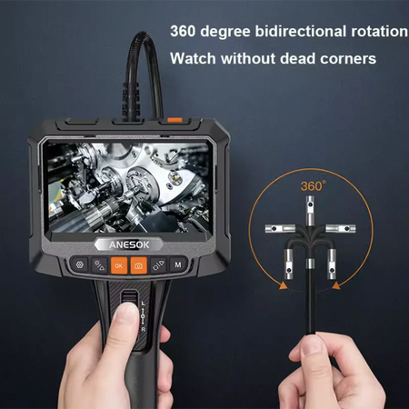 LAFOCH S10 Borescope &ndash; Dual Lens 1080P Endoscopy with 5 Inch HD Screen