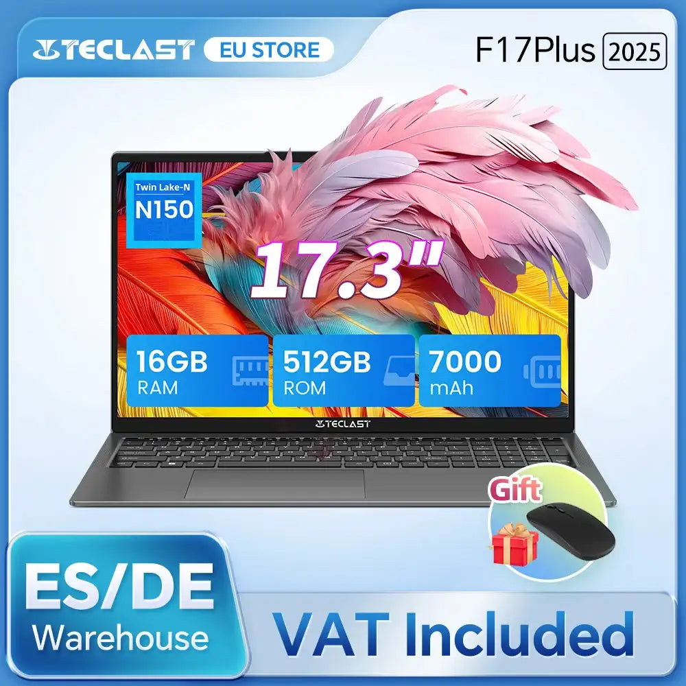 Teclast F17 Plus 17.3 Inch Laptop Intel N150 16GB 512GB SSD 16GB RAM 512GB ROM / GERMANY