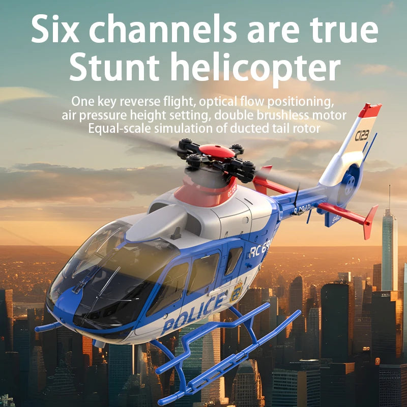 C123 6CH RC Helicopter EC135 6 Axis Gyro &ndash; Double Brushless