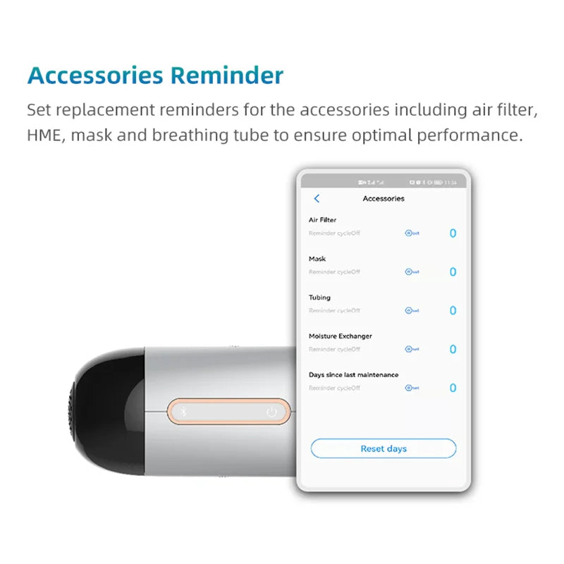 BMC M1 Mini Auto CPAP Podróżny Przenośny 4 Do 20 CmH2O