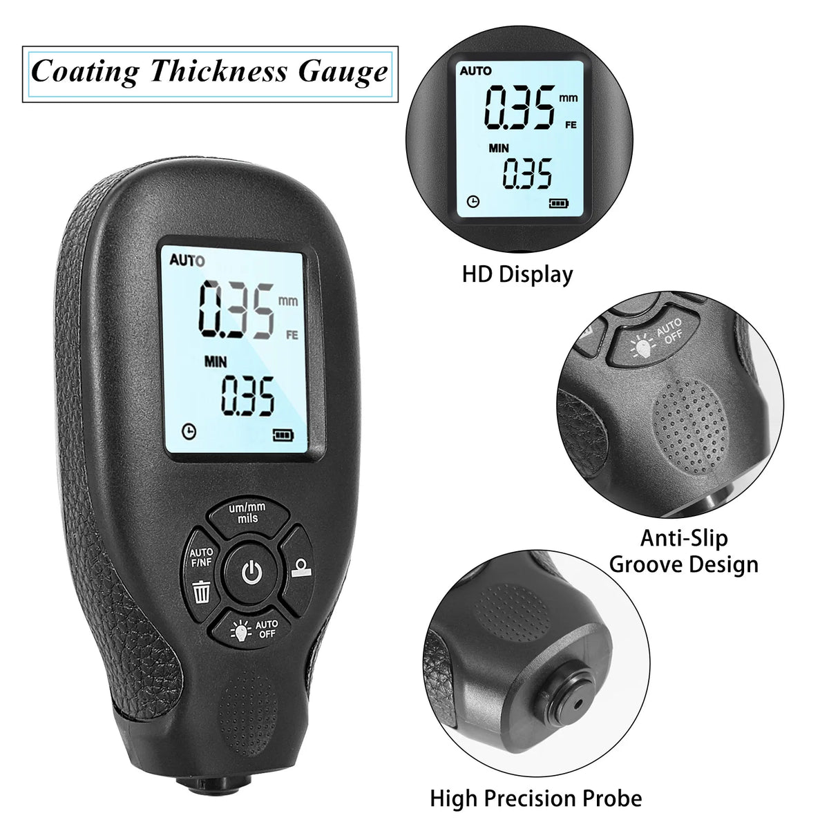 HW-300 Digital Car Coating Thickness Gauge &ndash; LCD Display