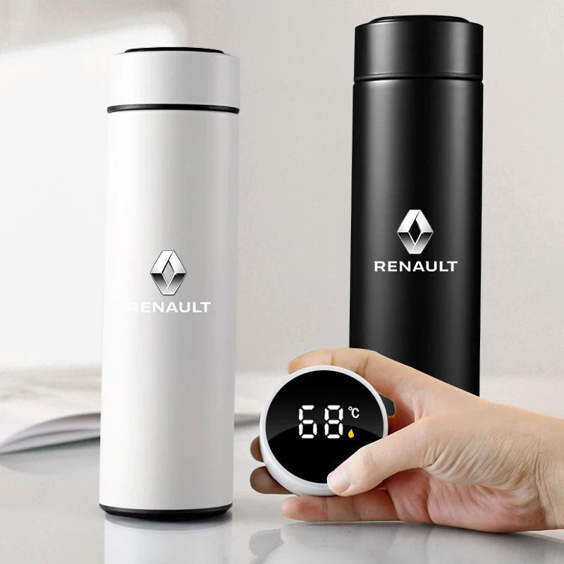 Smart Thermos Bottle with LCD Temperature Display for Renault Vehicles &ndash; Perfect for Travel and Daily Use