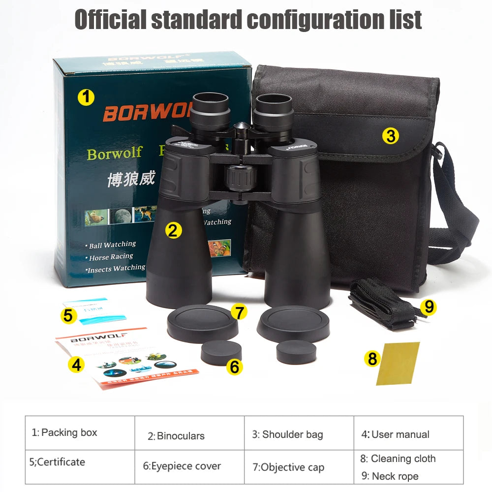 BORWOLF 10-380X100 Zoom Binoculars &ndash; Ultra High Magnification