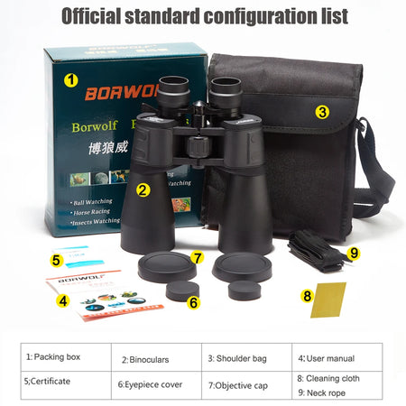 BORWOLF 10-380X100 Zoom Binoculars &ndash; Ultra High Magnification