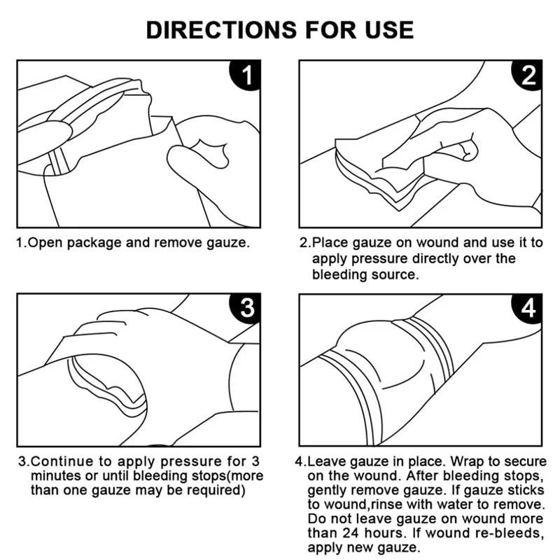 Hemostatic Kaolin Gauze Z-Fold Soluble &ndash; Fast Hemostasis