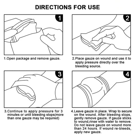 Hemostatic Kaolin Gauze Z-Fold Soluble &ndash; Fast Hemostasis