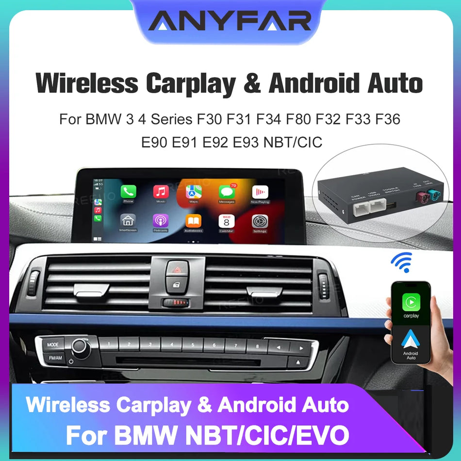 BMW X5 E70 X6 E71 CarPlay Android Auto Adapter, Wireless Mirror Link