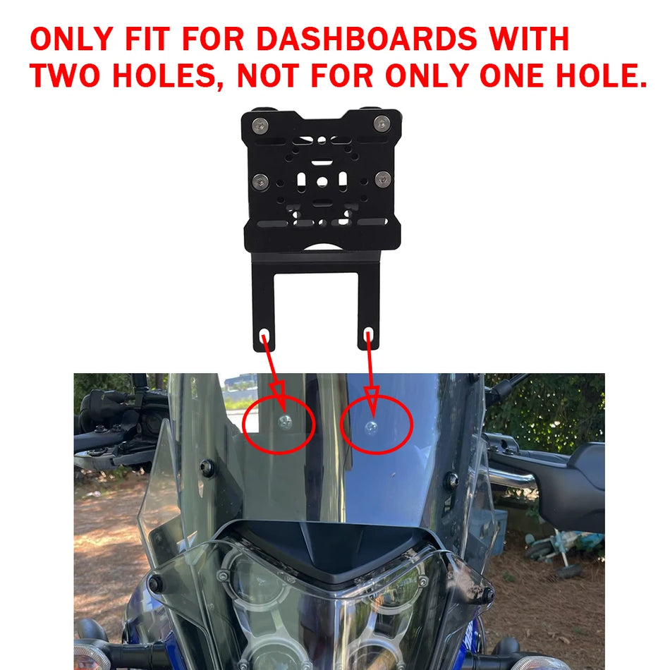 Držák telefonu Yamaha Tenere 700 T7, deska pro GPS navigaci, černá, pro roky 2019-2025