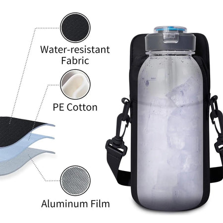 Gym Bottle Bag Magnetic Sling Bag With Strap - Three Magnets