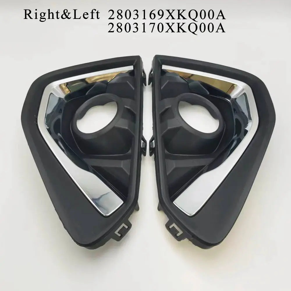 Front Fog Light Bezel Trim Set Pair for Haval F7 F7x 2018-2022 by InterCyprus Trading Ltd