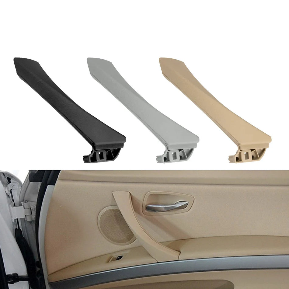 Black Interior Door Pull Handle Trim Kit For BMW 3 Series E90 E91 E92