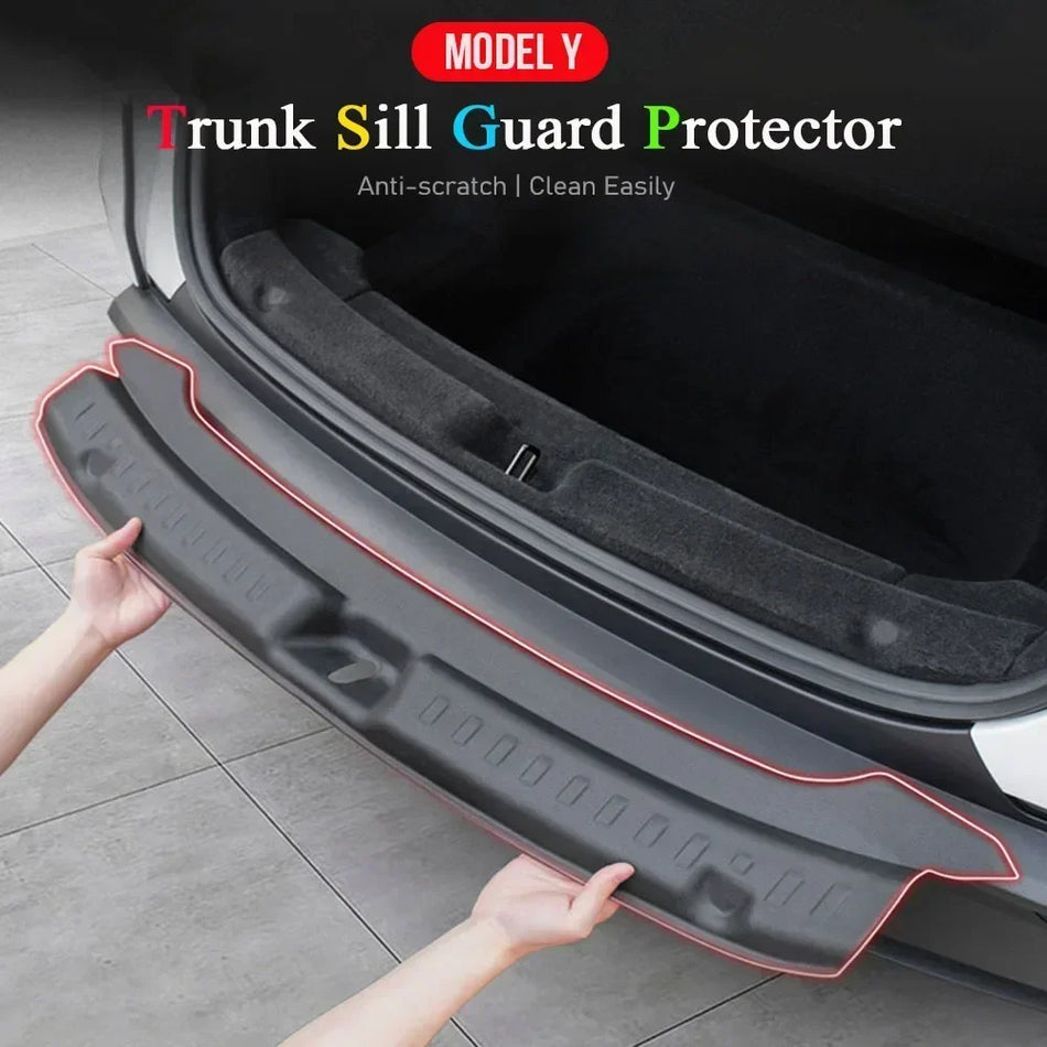 TPE Rubber Trunk Sill Plate Protector for Tesla Model Y Juniper 2025
