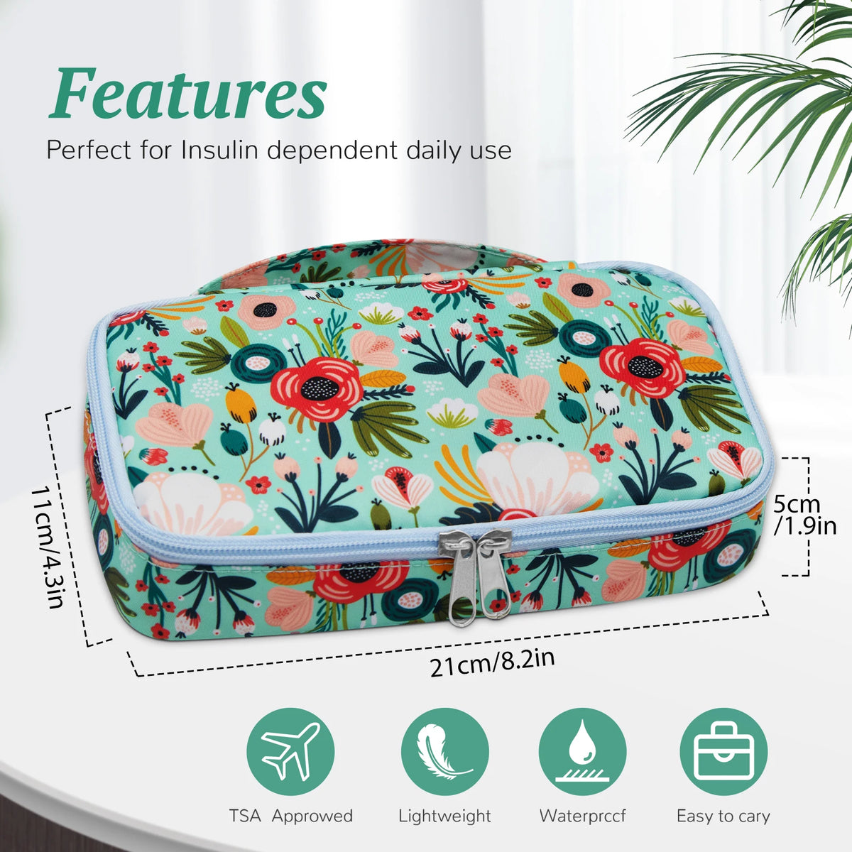 Large Portable Insulin Cooler Travel Bag &ndash; Lightweight