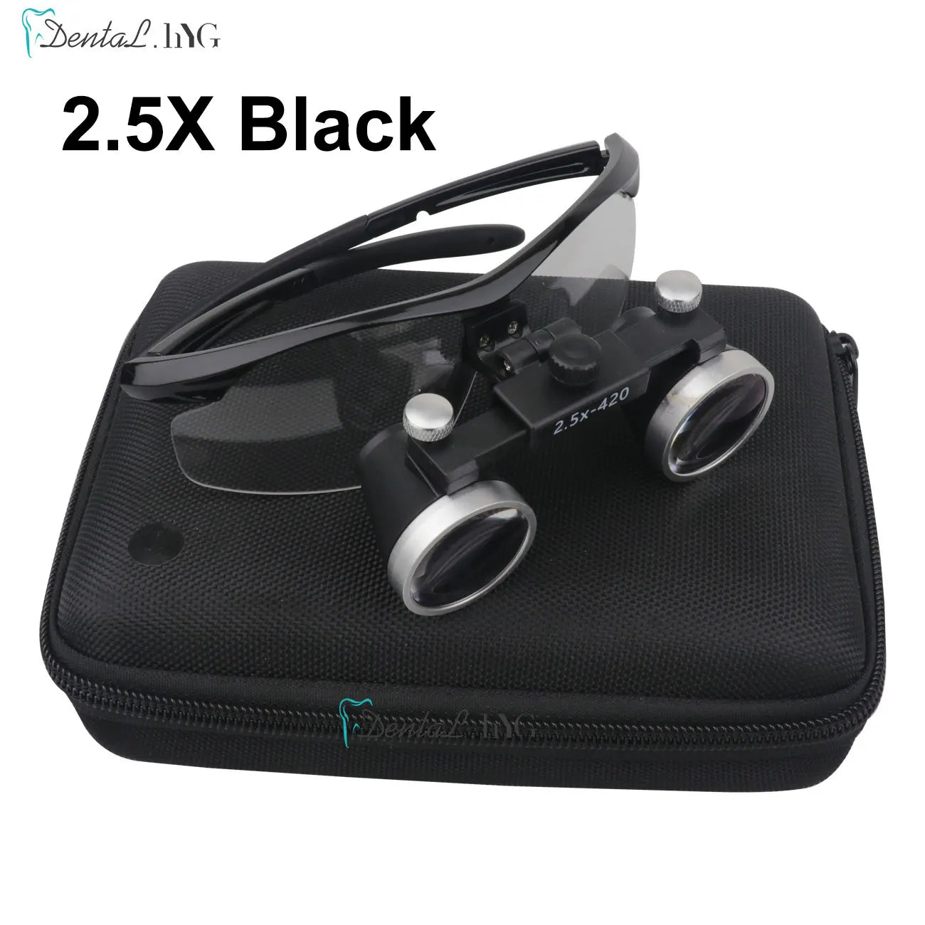 Dentistry Binocular Magnifier 2.5X 3.5X Loupes &ndash; Ultralight 2.5X Black