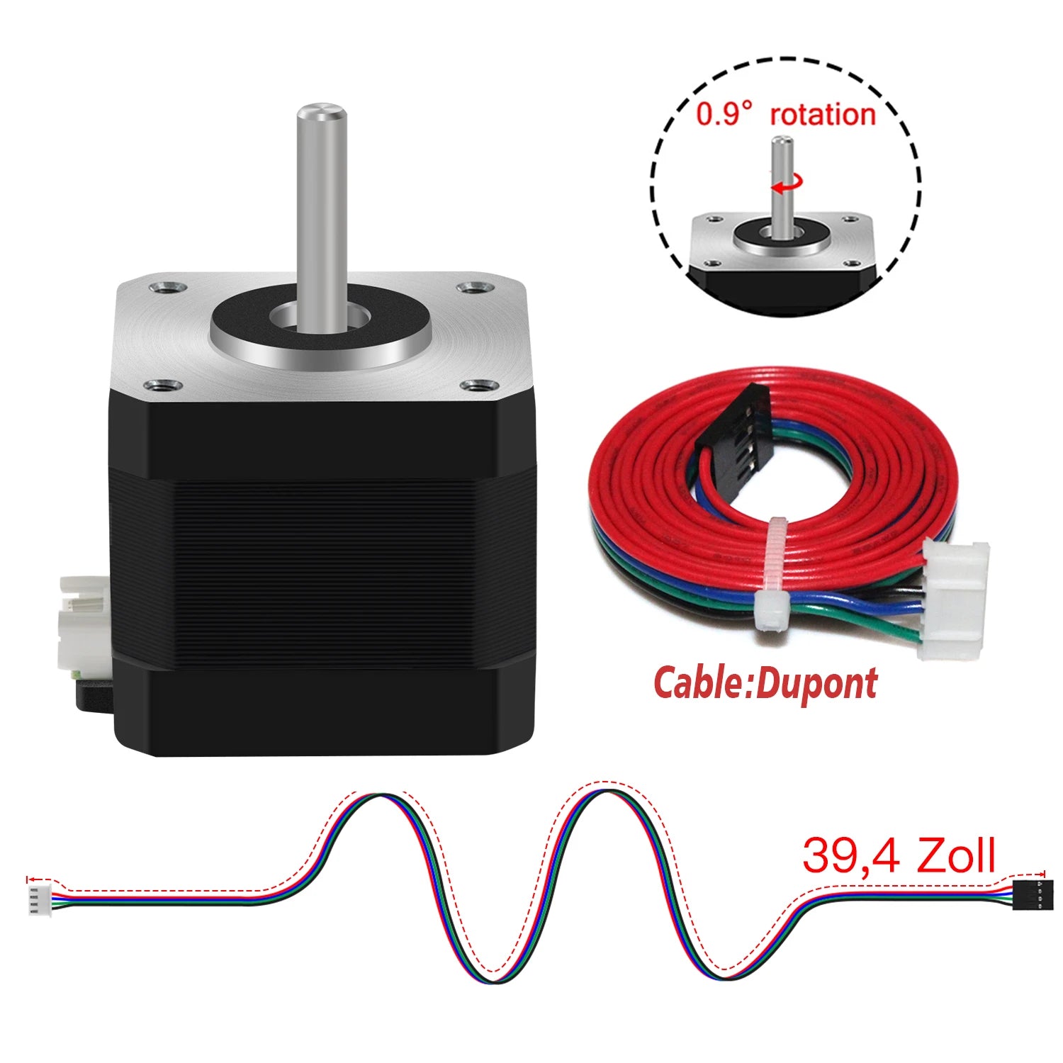 Usongshine Nema17 Stepper Motor &ndash; Exceptional Precision and Reliability 4401S 0.9 Dupont / CHINA / 1 PCS