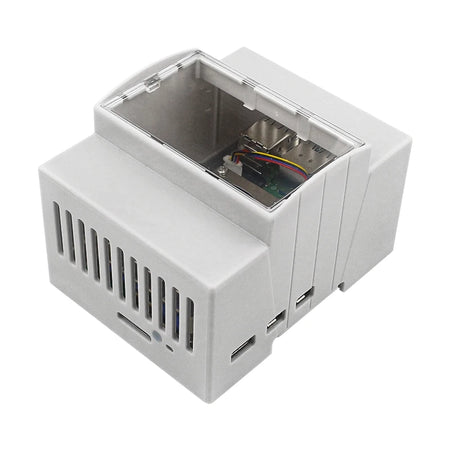 Raspberry Pi 5 DIN Rail Case &ndash; Large Inner Space with Clear Top Window